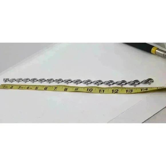 Vintage Rare Trifari Silver Necklace Choker Swirled Segmented Pat Pend - Picture 4 of 5